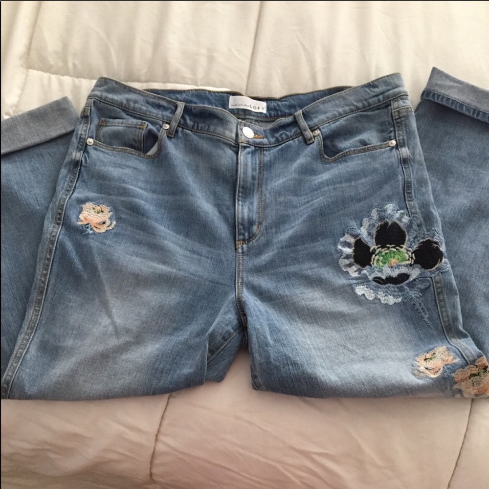 LOFT embroidery jeans
